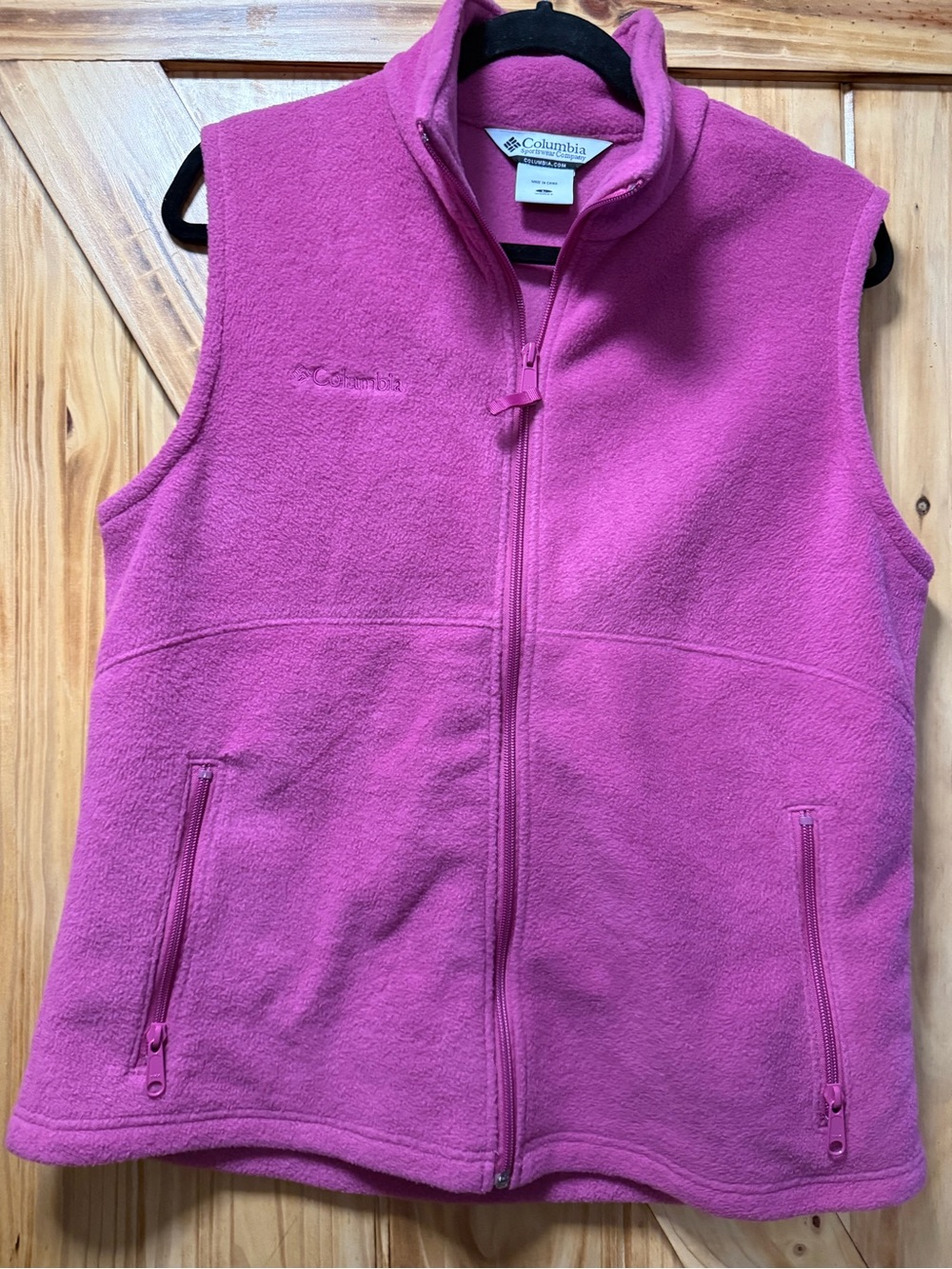 Columbia Pink Womans Fleece Vest - Full Zip Outdoor Layer
